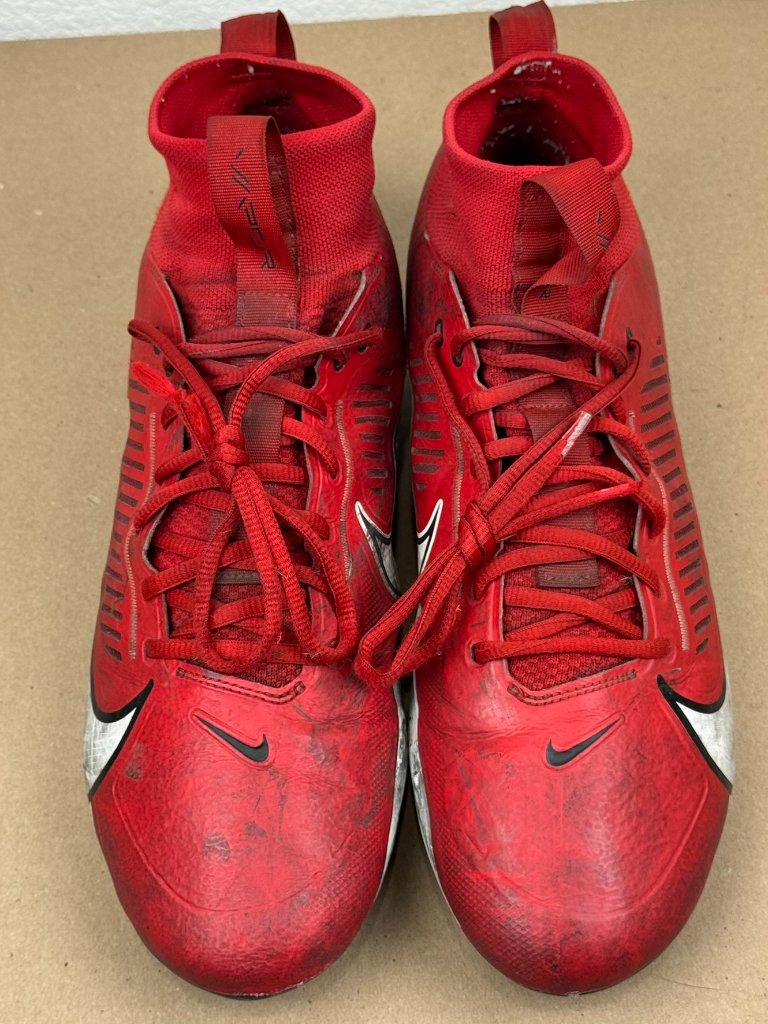 Nike Vapor Edge Pro 360 Red White Football Cleats Men's 11.5